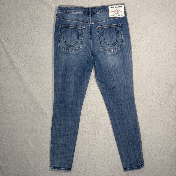 True Religion Jeans‎ Women’s Size 32 Halle High Rise Super Skinny Grunge Ankle - Picture 10 of 13